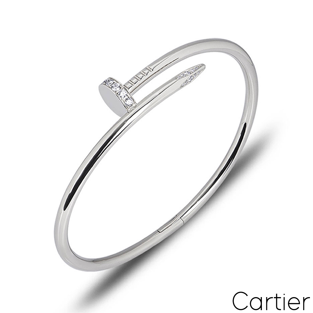 Cartier White Gold Diamond Juste Un Clou Bracelet Size 20 B6048720